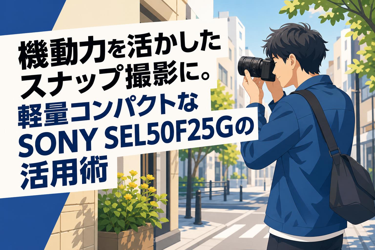 機動力を活かしたスナップ撮影に。軽量コンパクトなSONY SEL50F25Gの活用術