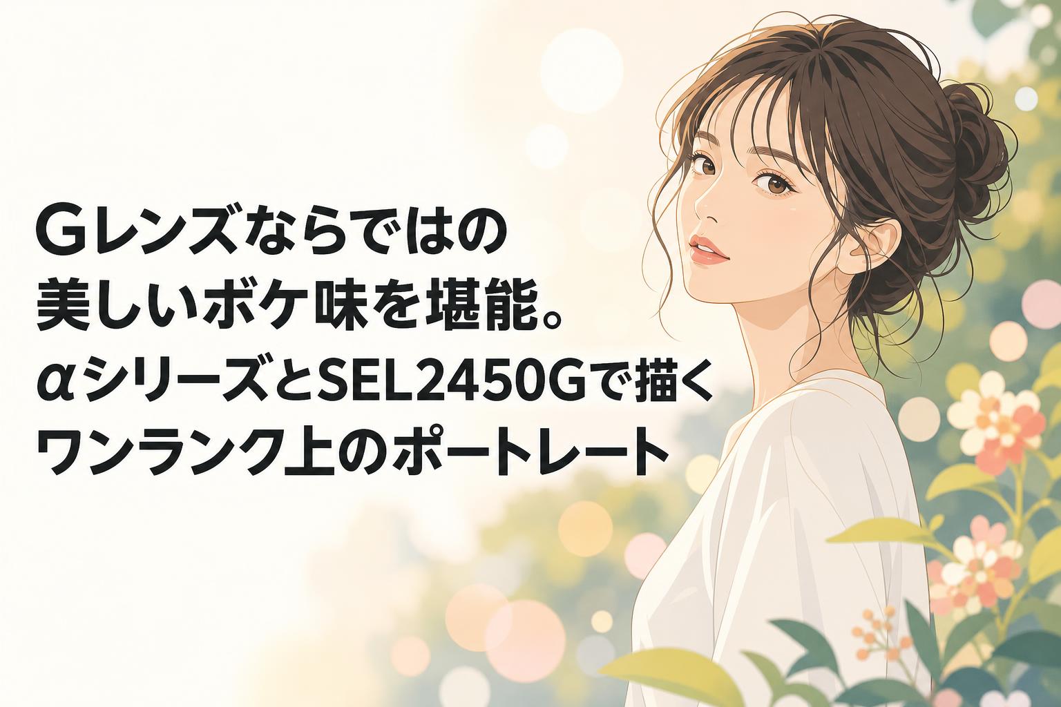 Gレンズならではの美しいボケ味を堪能。αシリーズとSEL2450Gで描くワンランク上のポートレート