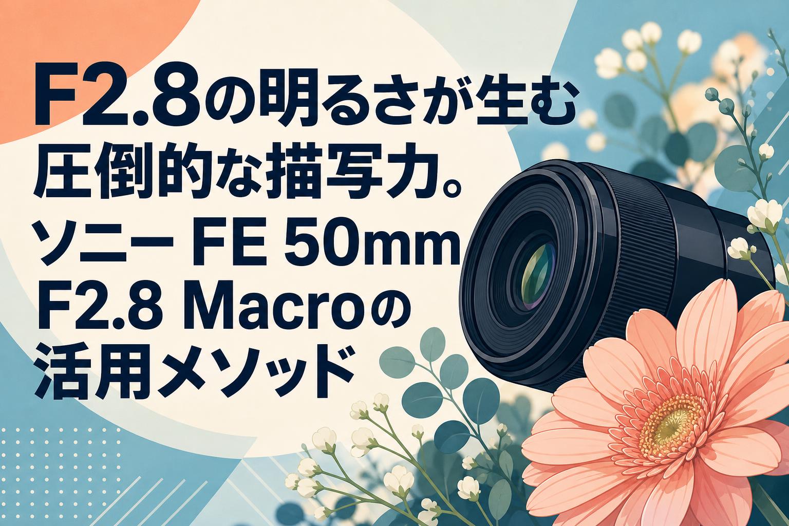 F2.8の明るさが生む圧倒的な描写力。ソニー FE 50mm F2.8 Macroの活用メソッド