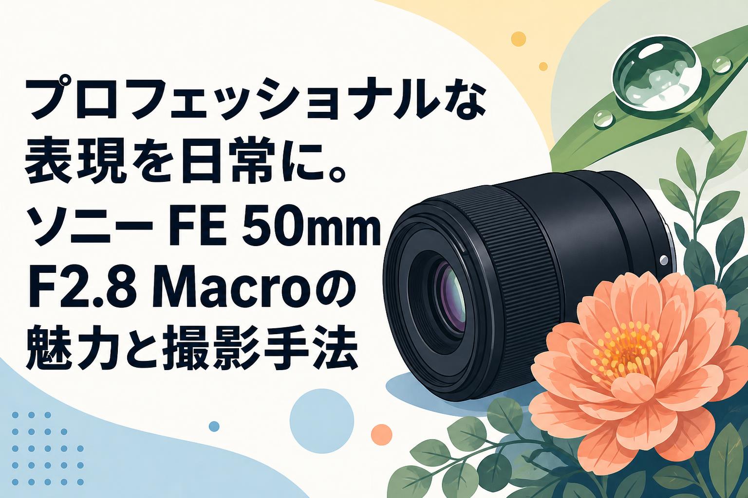 プロフェッショナルな表現を日常に。ソニー FE 50mm F2.8 Macroの魅力と撮影手法
