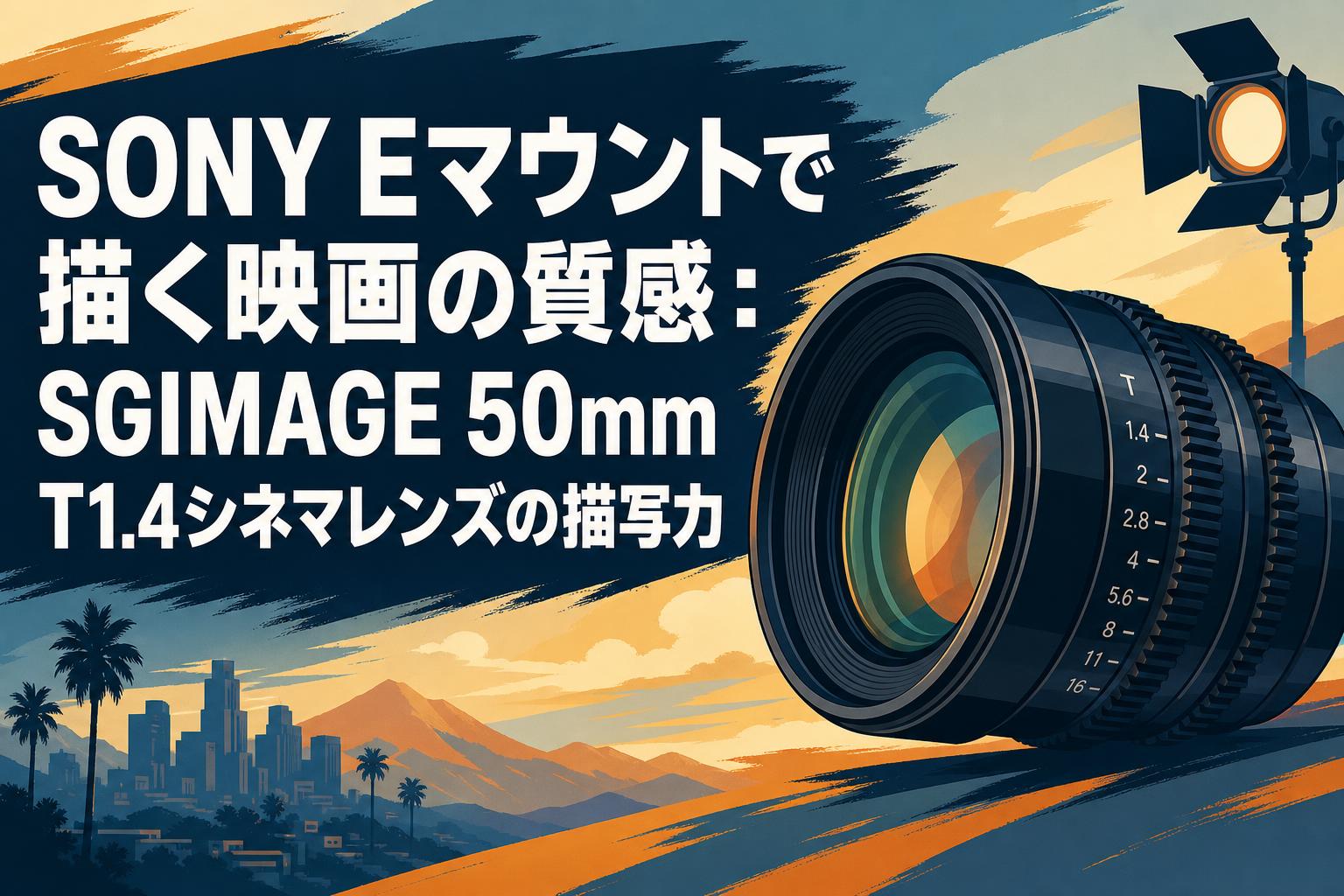 SONY Eマウントで描く映画の質感：SGIMAGE 50mm T1.4シネマレンズの描写力