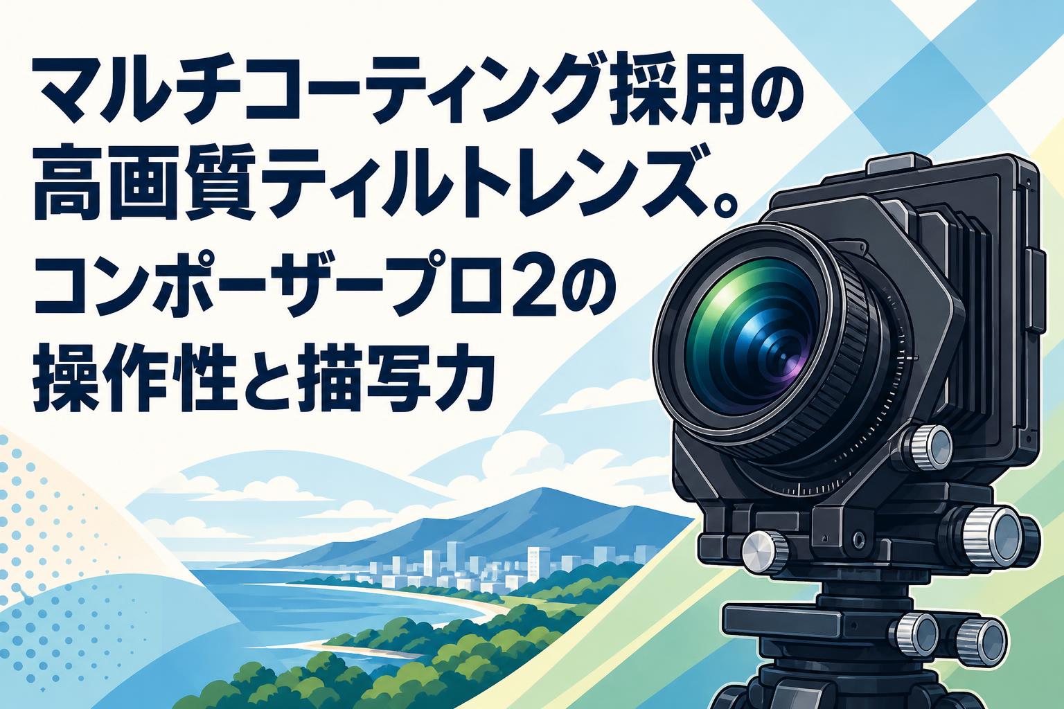 マルチコーティング採用の高画質ティルトレンズ。コンポーザープロ2の操作性と描写力