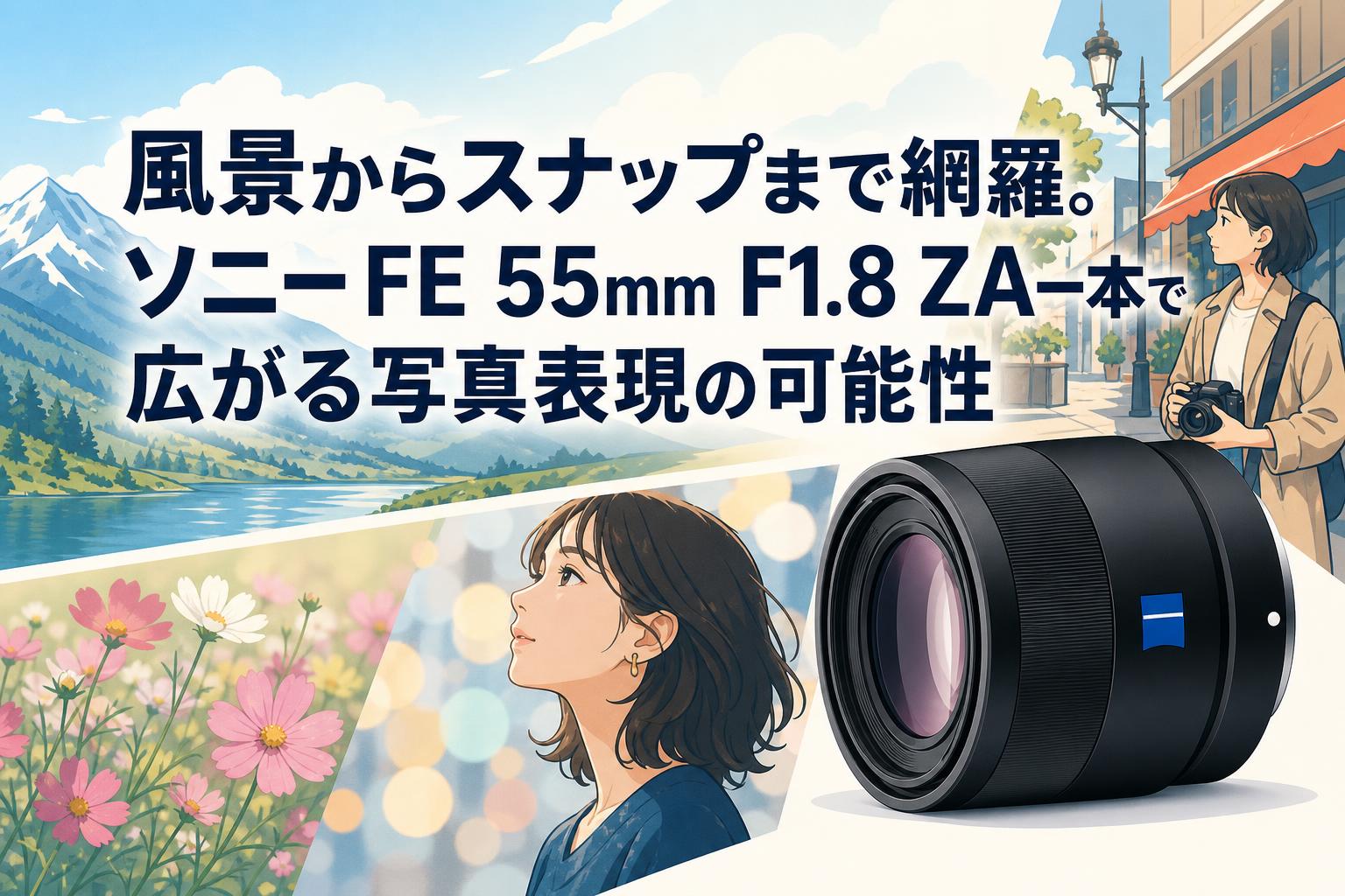 風景からスナップまで網羅。ソニーFE 55mm F1.8 ZA一本で広がる写真表現の可能性