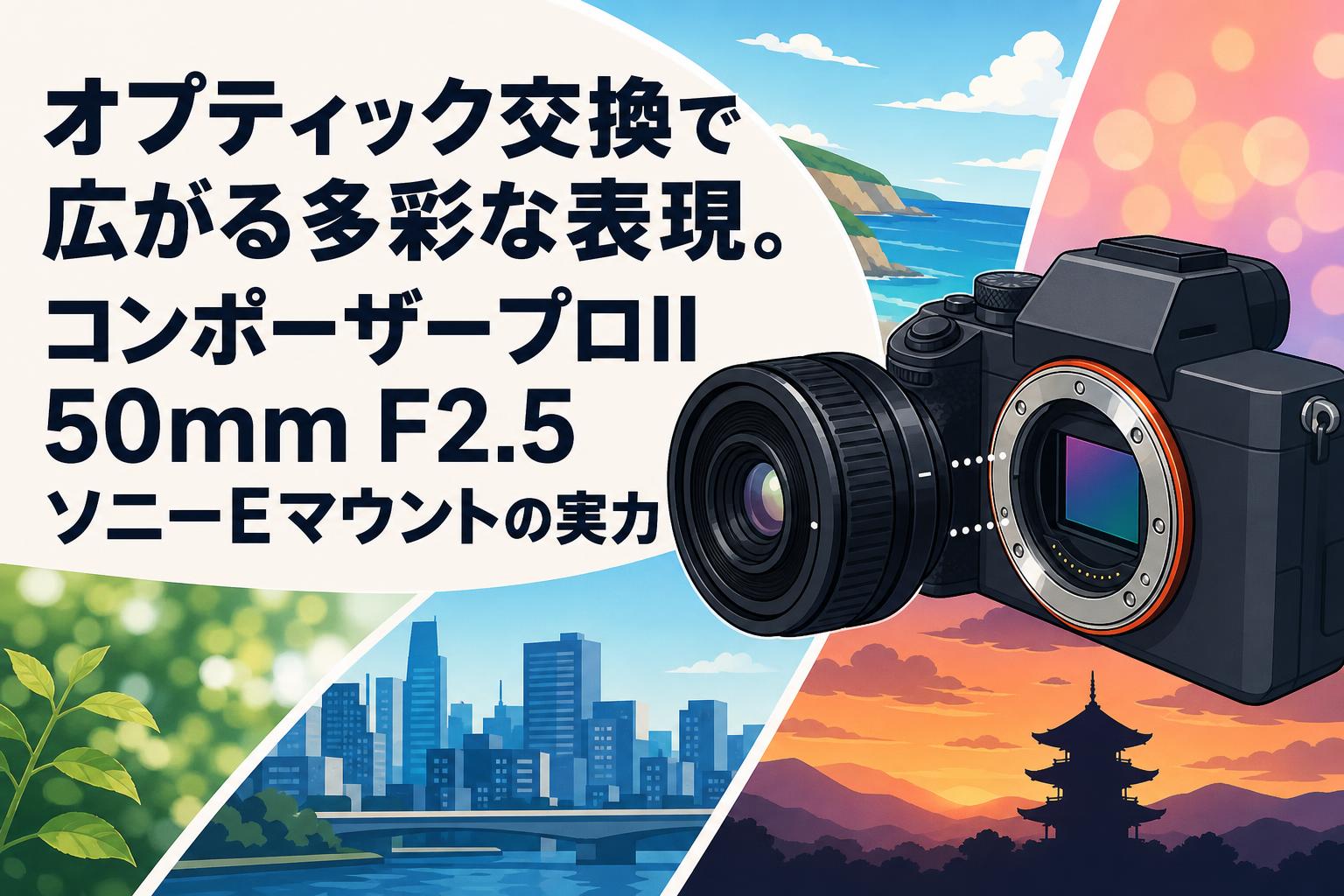 オプティック交換で広がる多彩な表現。コンポーザープロII 50mm F2.5 ソニーEマウントの実力