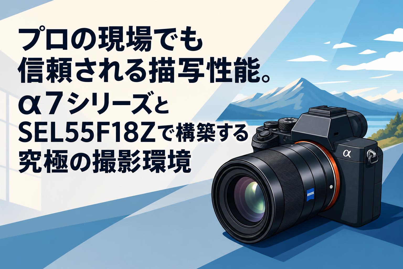 プロの現場でも信頼される描写性能。α7シリーズとSEL55F18Zで構築する究極の撮影環境