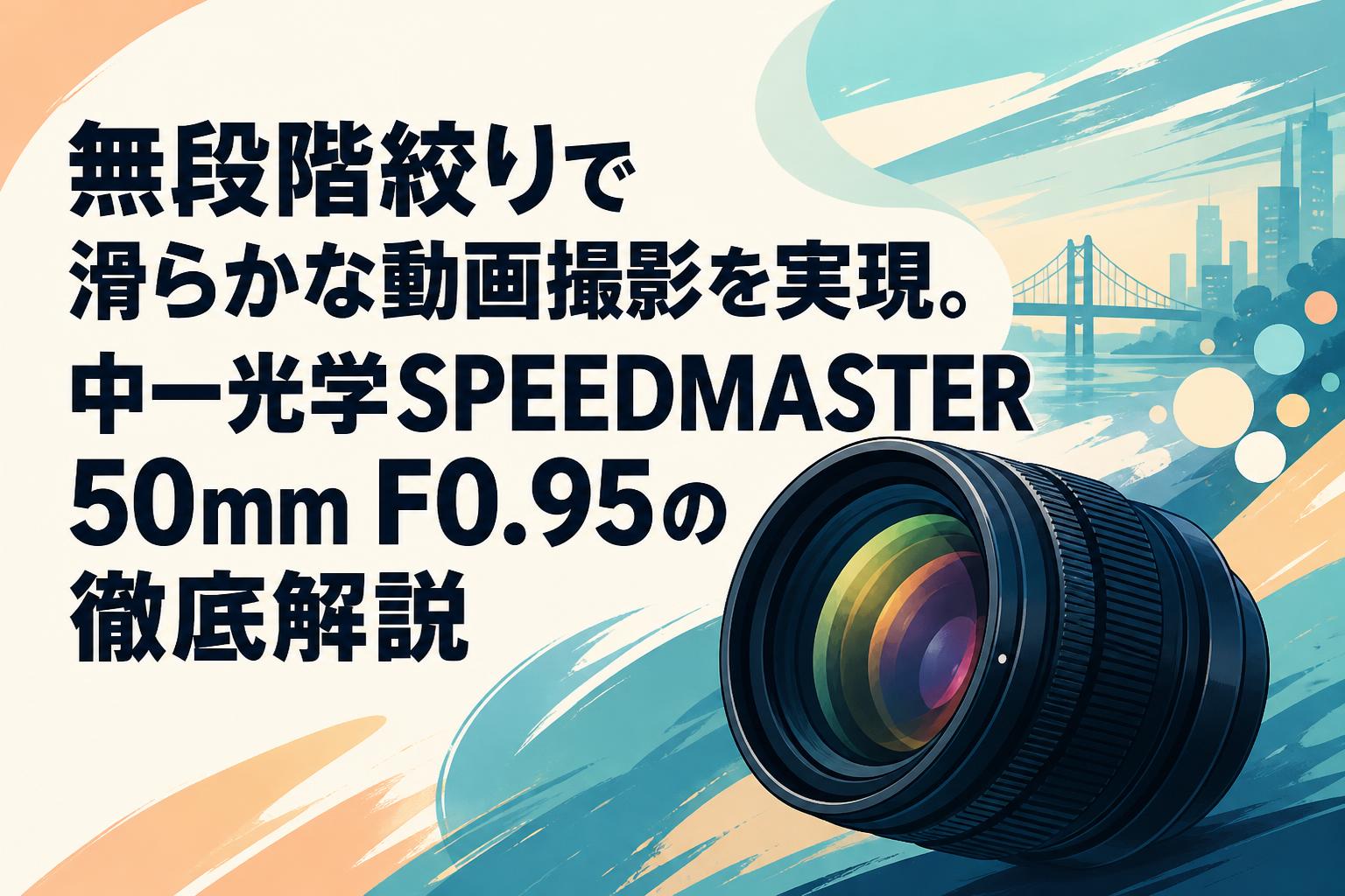 無段階絞りで滑らかな動画撮影を実現。中一光学SPEEDMASTER 50mm F0.95の徹底解説