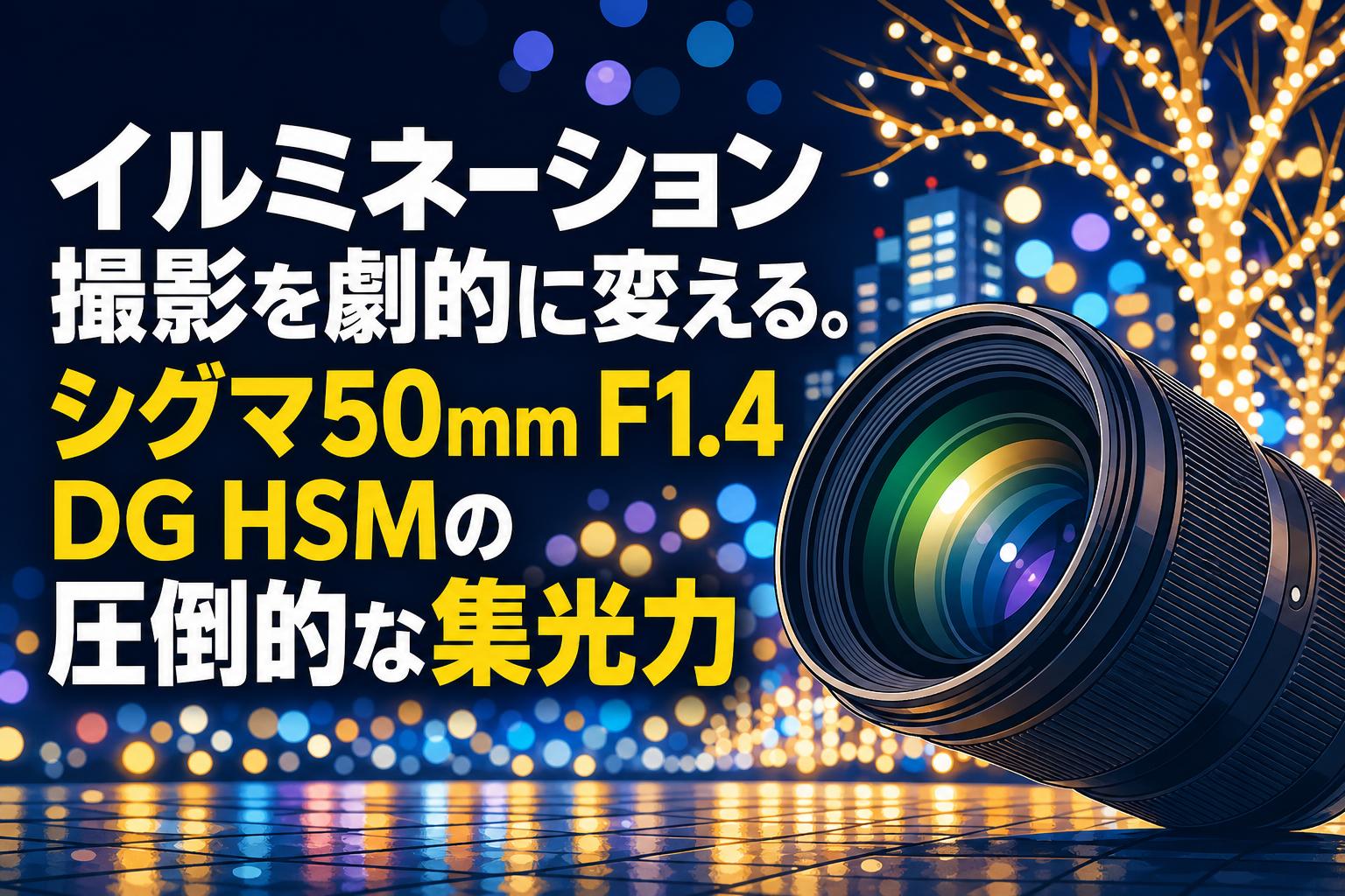 イルミネーション撮影を劇的に変える。シグマ50mm F1.4 DG HSMの圧倒的な集光力