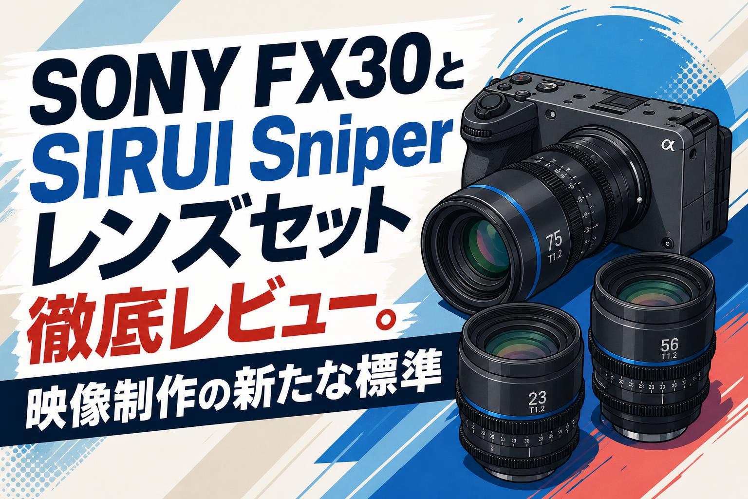 SONY FX30とSIRUI Sniperレンズセット徹底レビュー。映像制作の新たな標準