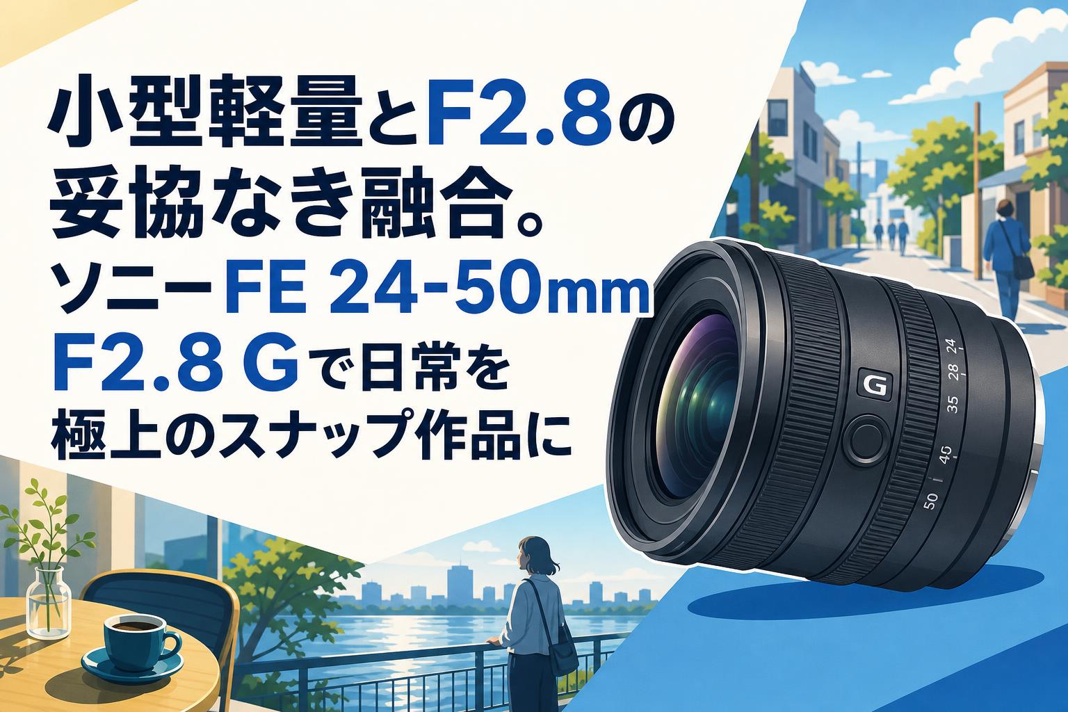 小型軽量とF2.8の妥協なき融合。ソニーFE 24-50mm F2.8 Gで日常を極上のスナップ作品に