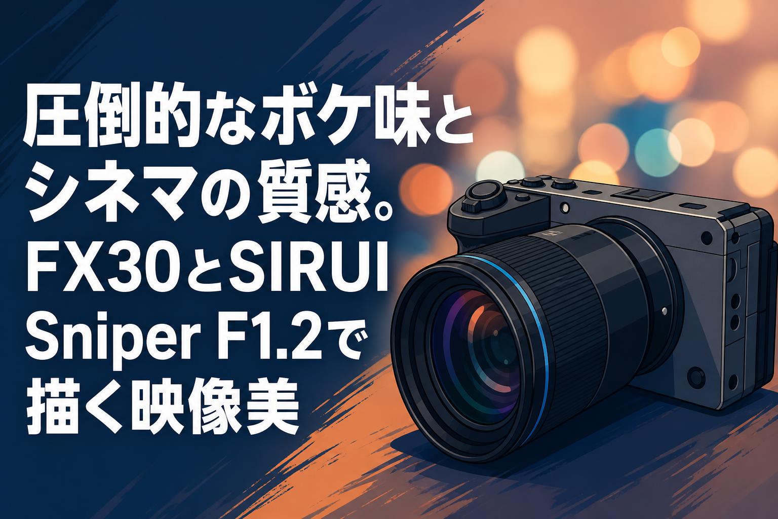 圧倒的なボケ味とシネマの質感。FX30とSIRUI Sniper F1.2で描く映像美