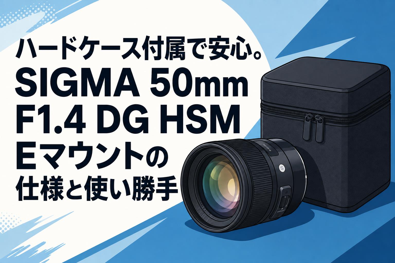 ハードケース付属で安心。SIGMA 50mm F1.4 DG HSM Eマウントの仕様と使い勝手