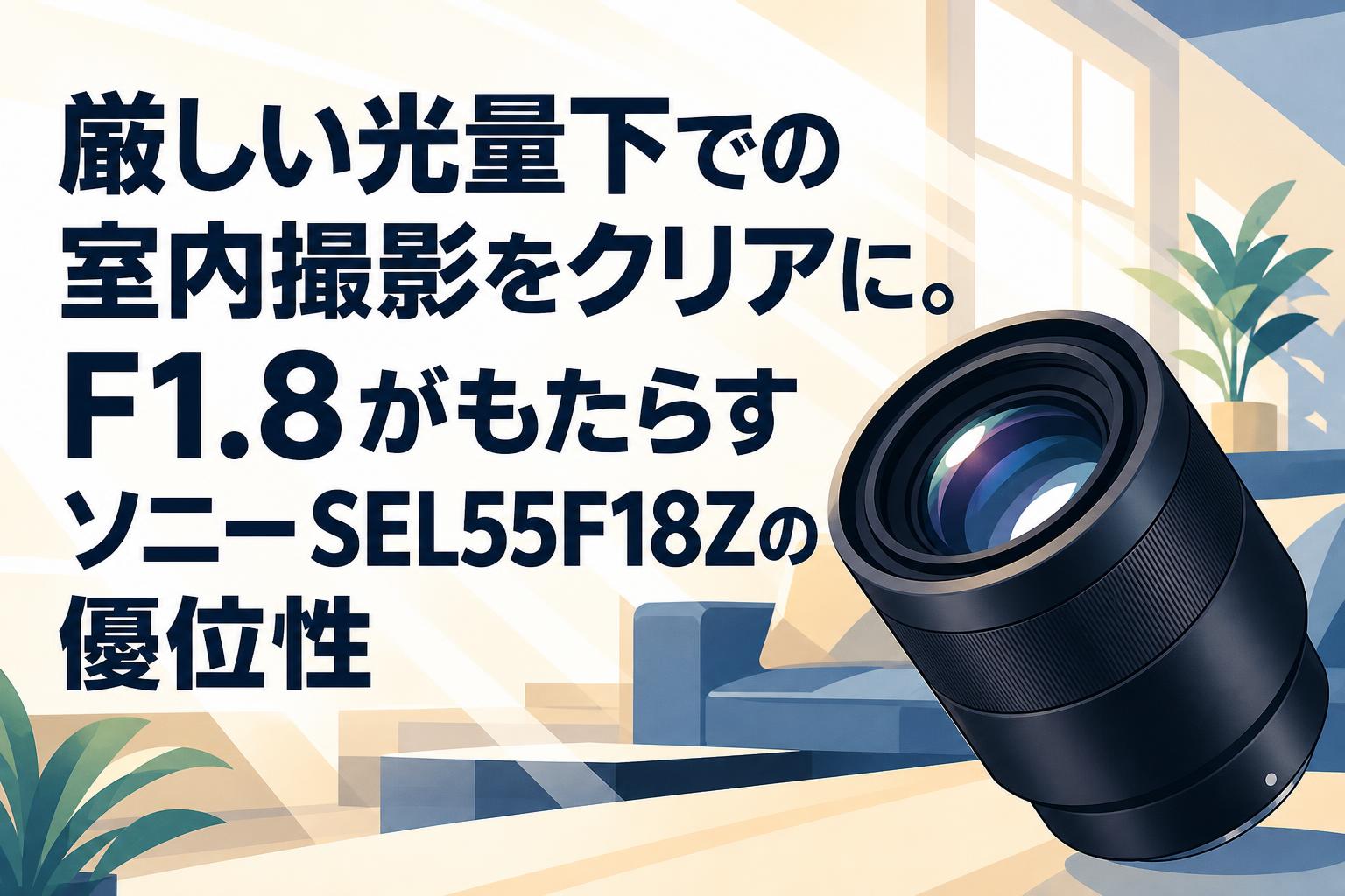 厳しい光量下での室内撮影をクリアに。F1.8がもたらすソニーSEL55F18Zの優位性