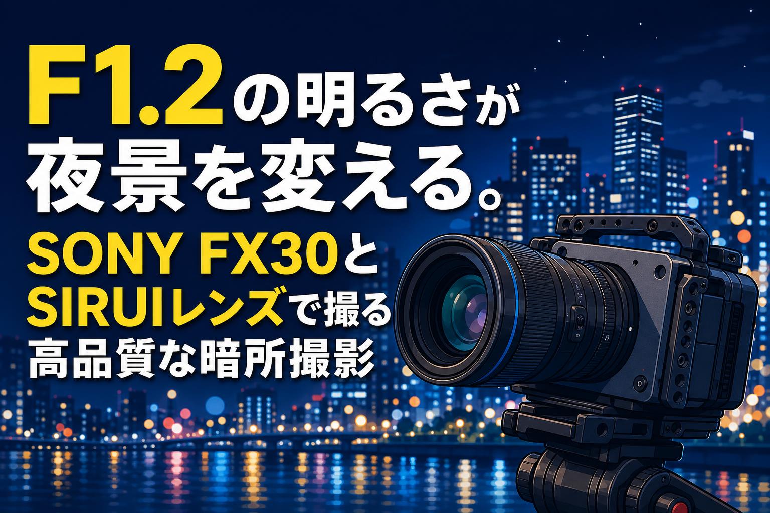 F1.2の明るさが夜景を変える。SONY FX30とSIRUIレンズで撮る高品質な暗所撮影