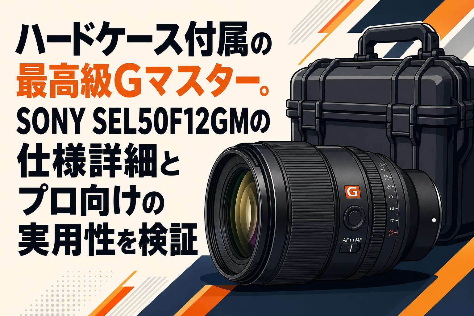 ハードケース付属の最高級Gマスター。SONY SEL50F12GMの仕様詳細とプロ向けの実用性を検証
