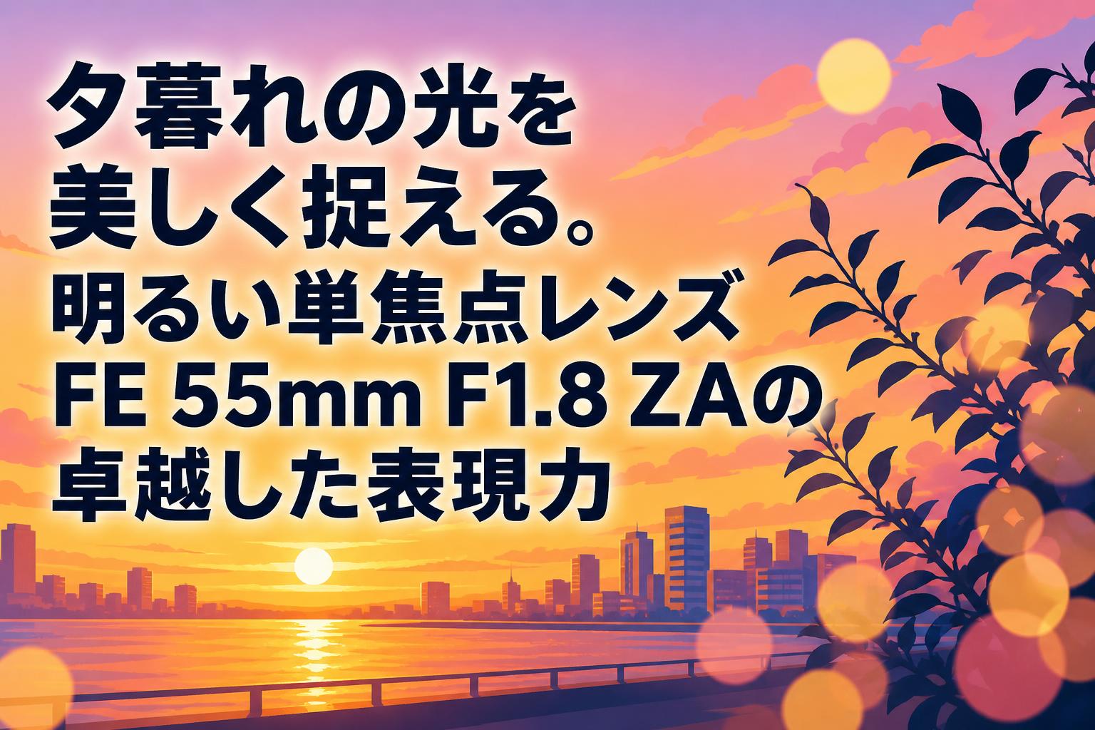夕暮れの光を美しく捉える。明るい単焦点レンズFE 55mm F1.8 ZAの卓越した表現力