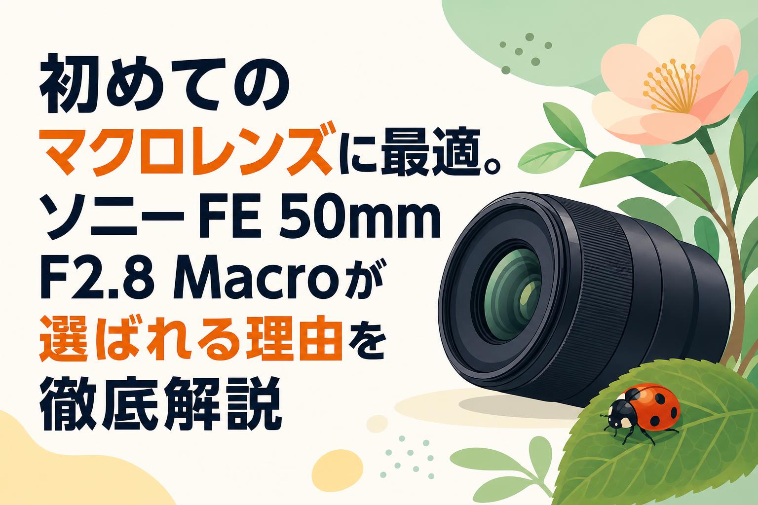 初めてのマクロレンズに最適。ソニー FE 50mm F2.8 Macroが選ばれる理由を徹底解説