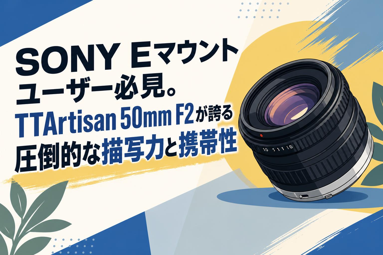 SONY Eマウントユーザー必見。TTArtisan 50mm F2が誇る圧倒的な描写力と携帯性