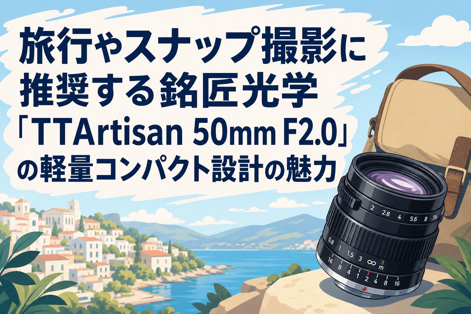 旅行やスナップ撮影に推奨する銘匠光学「TTArtisan 50mm F2.0」の軽量コンパクト設計の魅力