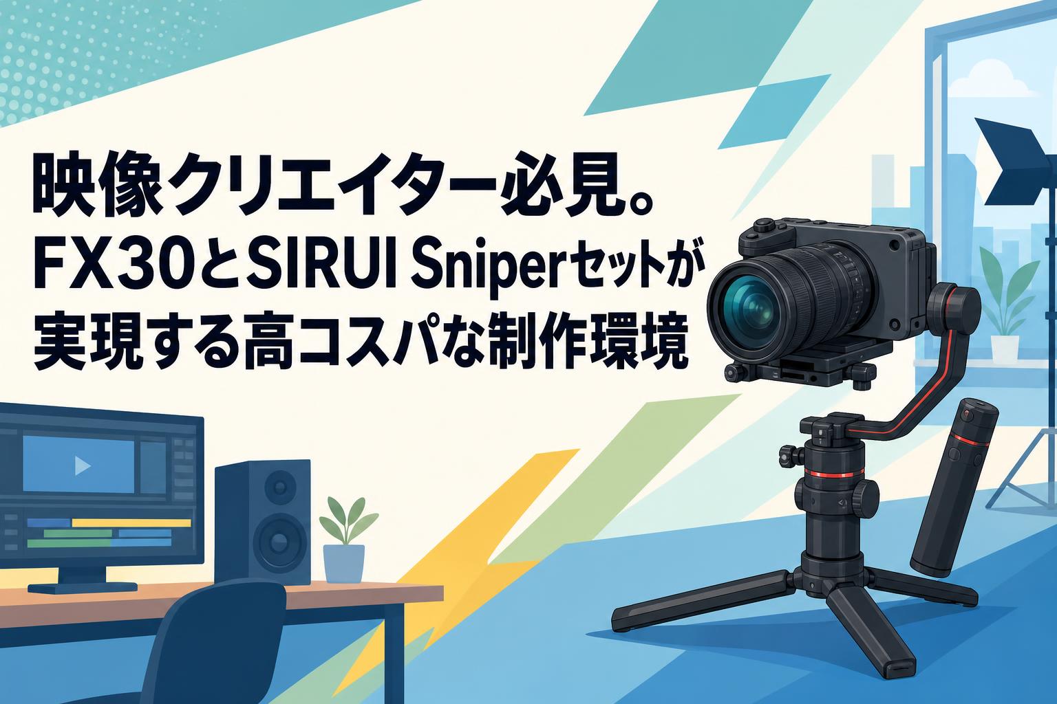 映像クリエイター必見。FX30とSIRUI Sniperセットが実現する高コスパな制作環境