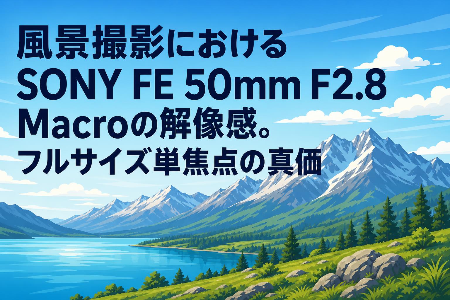 風景撮影におけるSONY FE 50mm F2.8 Macroの解像感。フルサイズ単焦点の真価
