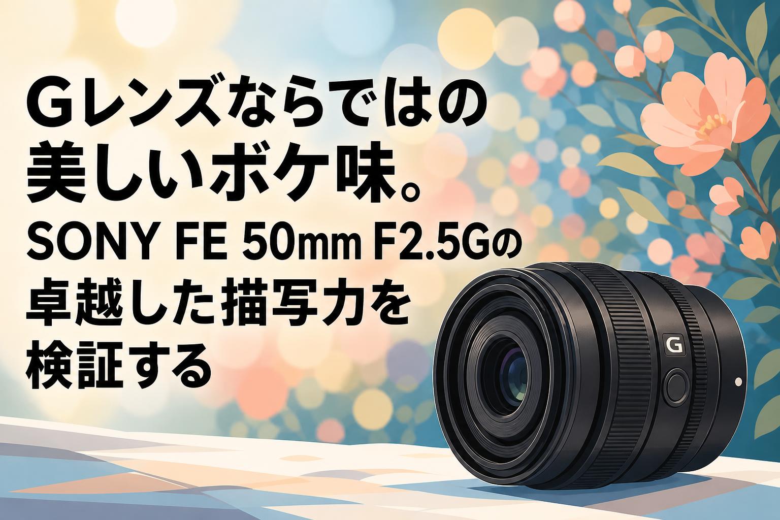 Gレンズならではの美しいボケ味。SONY FE 50mm F2.5Gの卓越した描写力を検証する