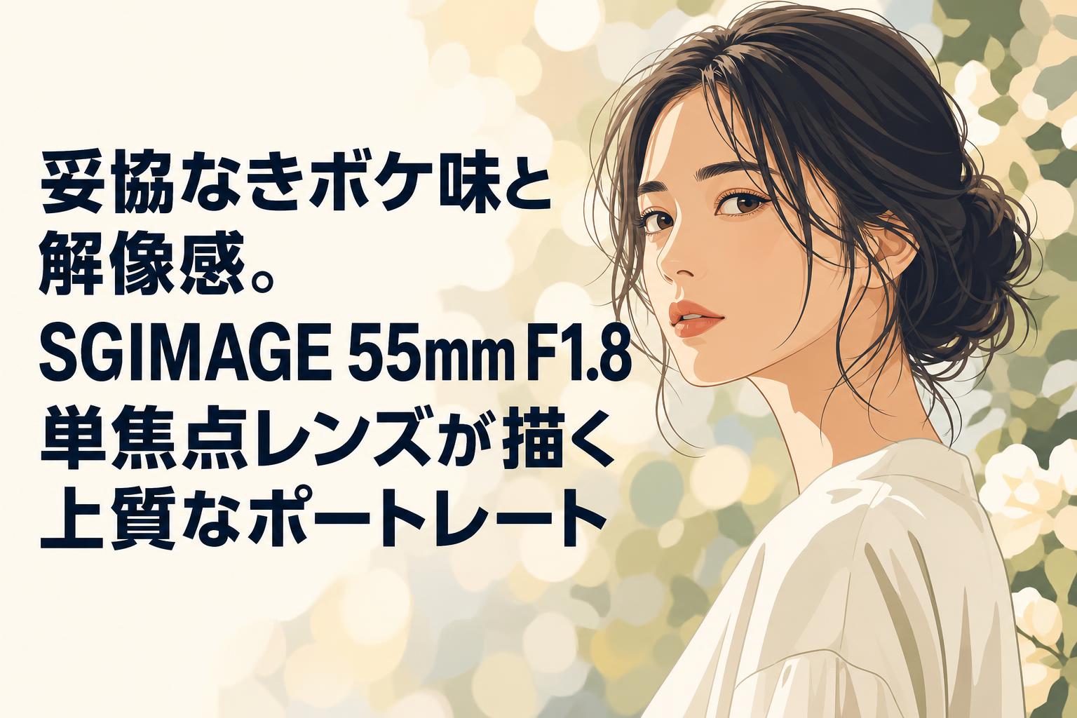 妥協なきボケ味と解像感。SGIMAGE 55mm F1.8単焦点レンズが描く上質なポートレート