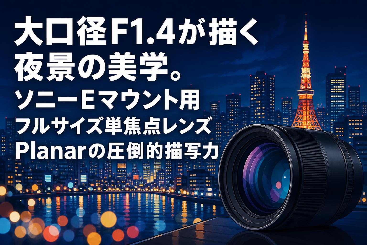 大口径F1.4が描く夜景の美学。ソニーEマウント用フルサイズ単焦点レンズPlanarの圧倒的描写力