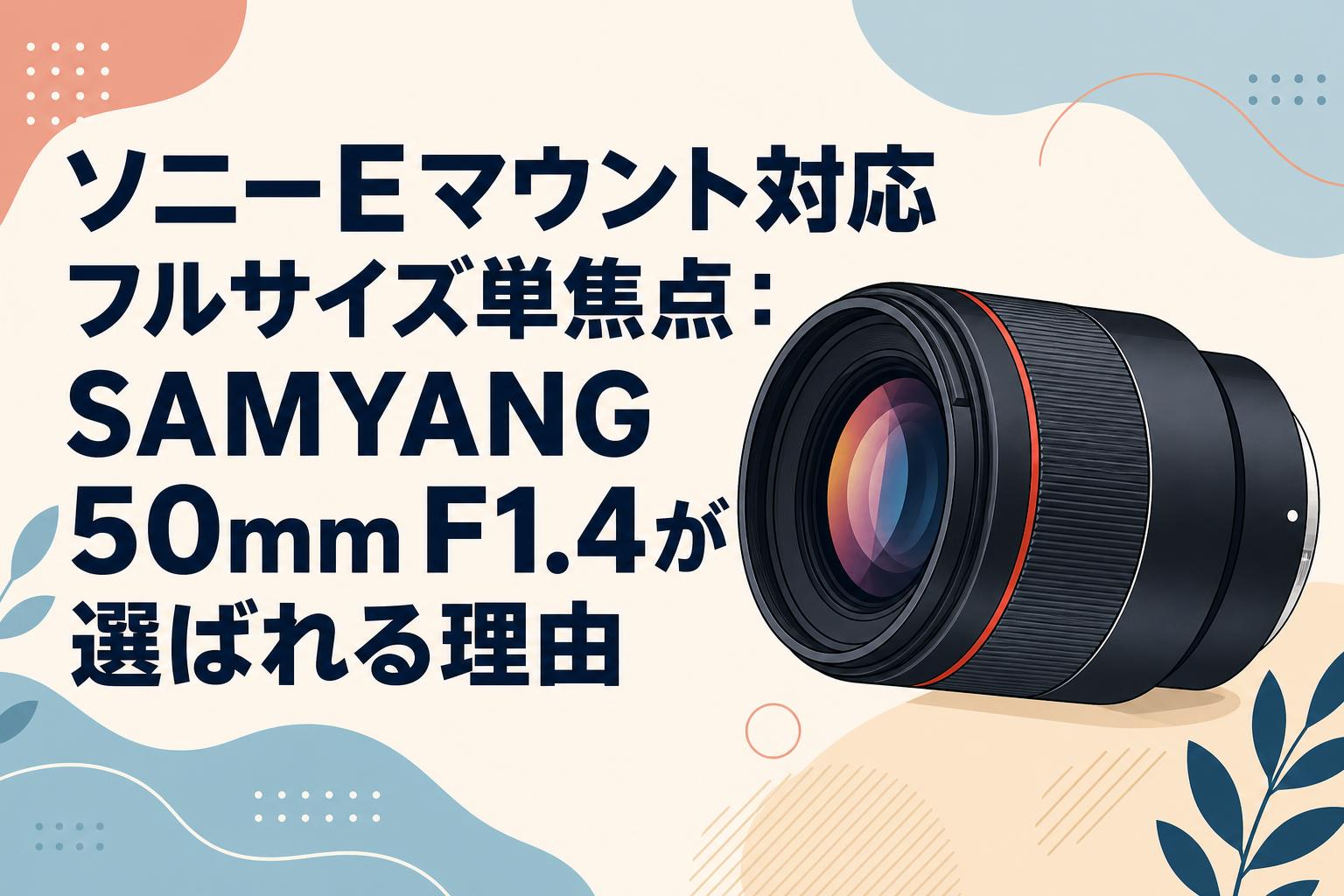 ソニーEマウント対応フルサイズ単焦点：SAMYANG 50mm F1.4が選ばれる理由