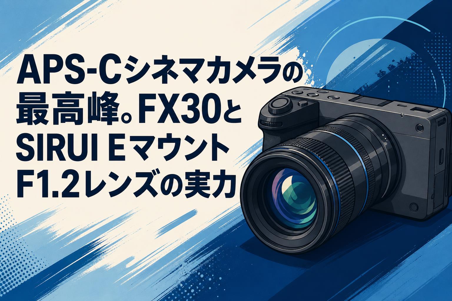 APS-Cシネマカメラの最高峰。FX30とSIRUI EマウントF1.2レンズの実力
