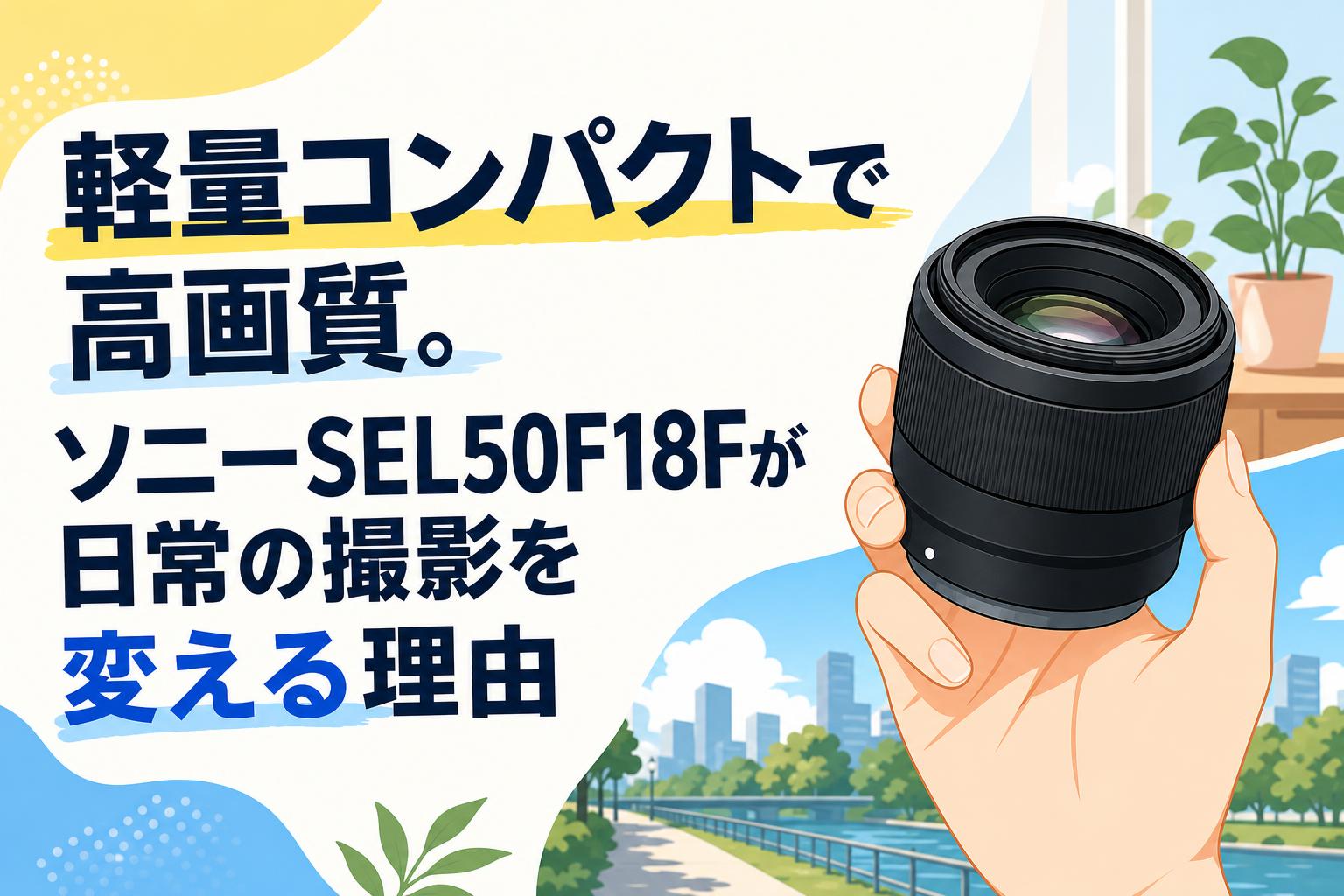 軽量コンパクトで高画質。ソニーSEL50F18Fが日常の撮影を変える理由