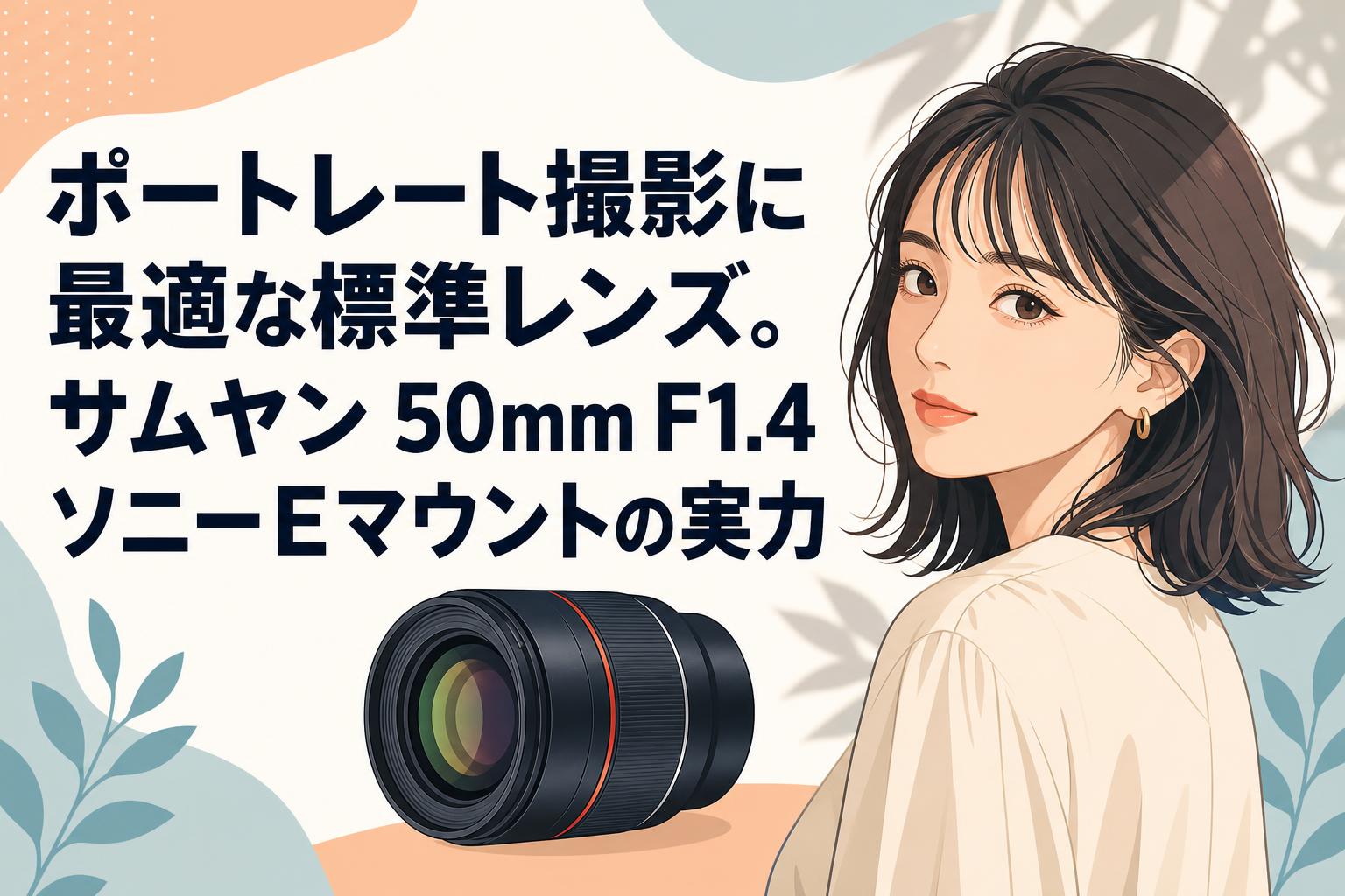 ポートレート撮影に最適な標準レンズ。サムヤン 50mm F1.4 ソニーEマウントの実力