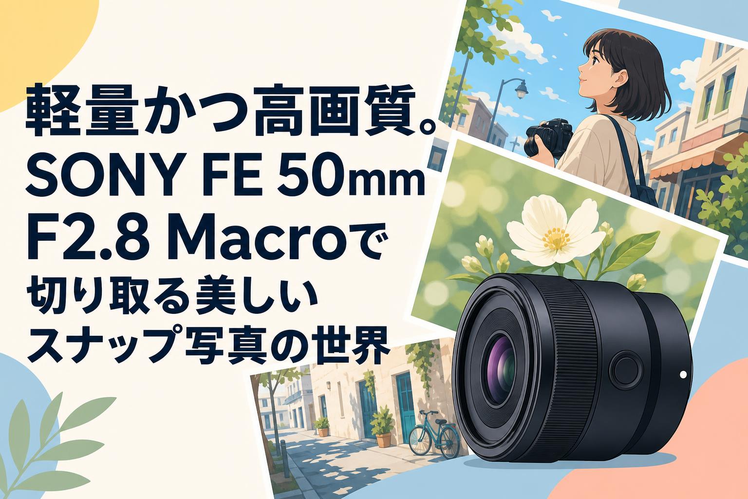 軽量かつ高画質。SONY FE 50mm F2.8 Macroで切り取る美しいスナップ写真の世界