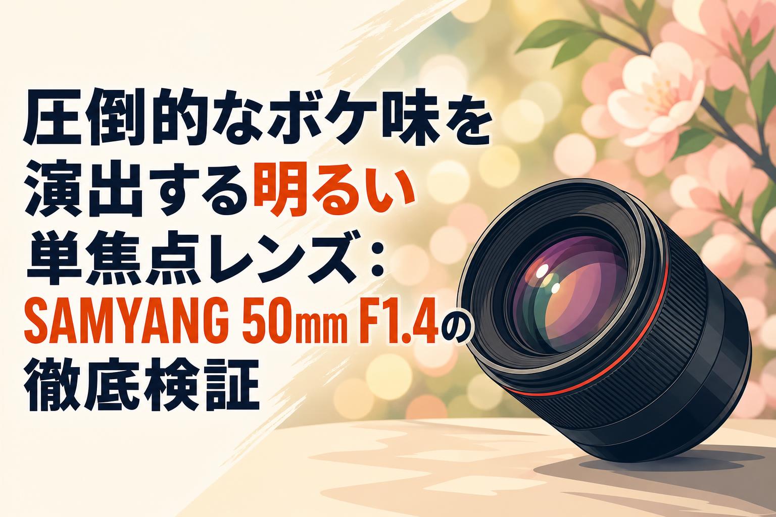 圧倒的なボケ味を演出する明るい単焦点レンズ：SAMYANG 50mm F1.4の徹底検証