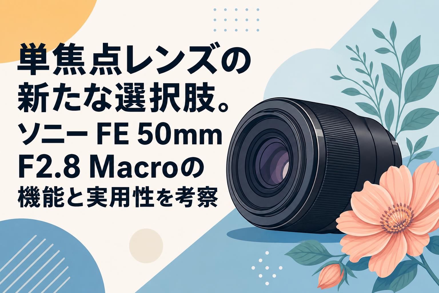 単焦点レンズの新たな選択肢。ソニー FE 50mm F2.8 Macroの機能と実用性を考察