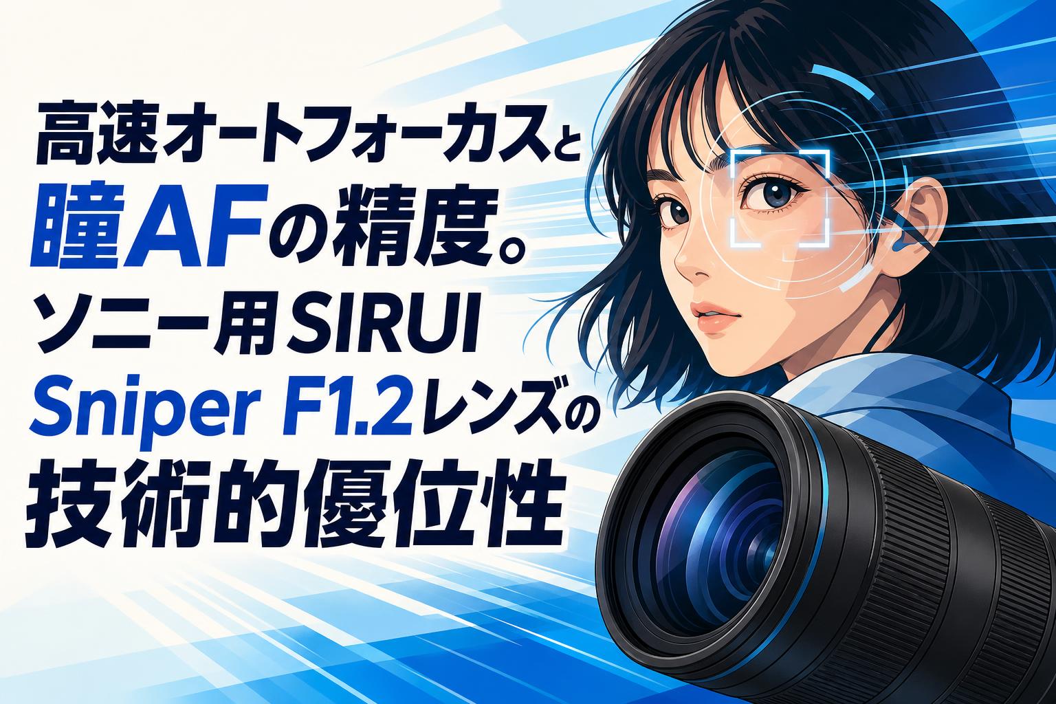 高速オートフォーカスと瞳AFの精度。ソニー用SIRUI Sniper F1.2レンズの技術的優位性