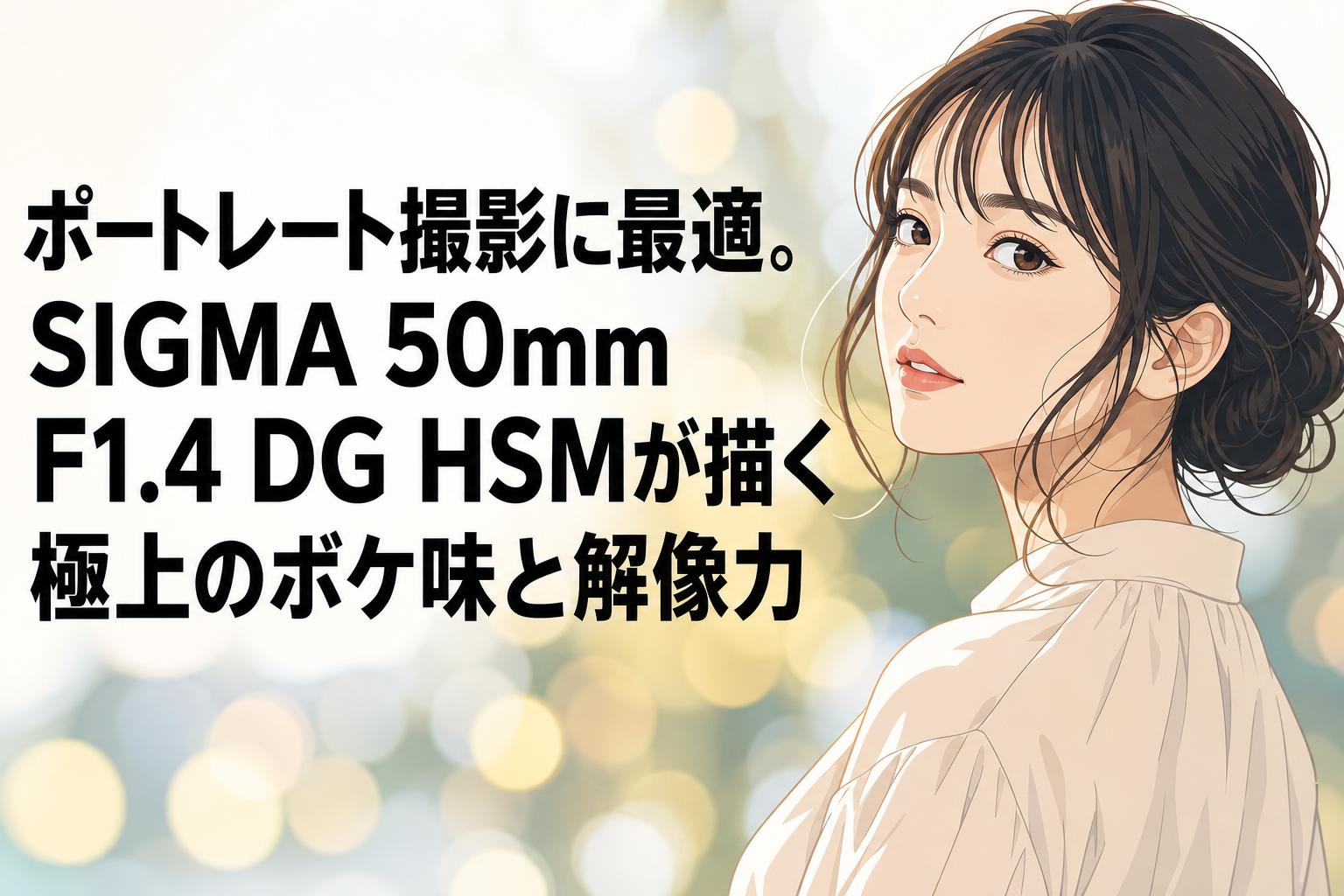 ポートレート撮影に最適。SIGMA 50mm F1.4 DG HSMが描く極上のボケ味と解像力