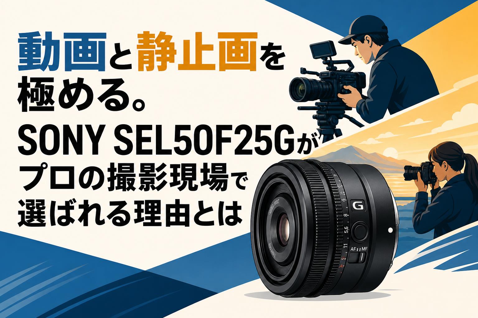 動画と静止画を極める。SONY SEL50F25Gがプロの撮影現場で選ばれる理由とは