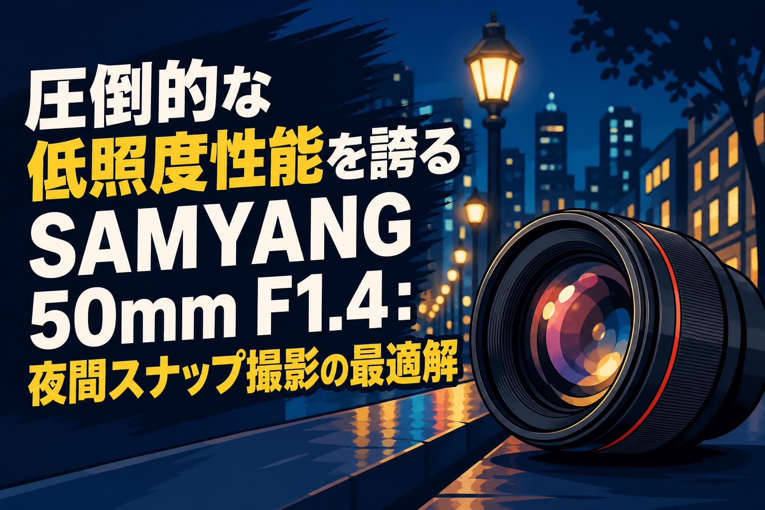 圧倒的な低照度性能を誇るSAMYANG 50mm F1.4：夜間スナップ撮影の最適解