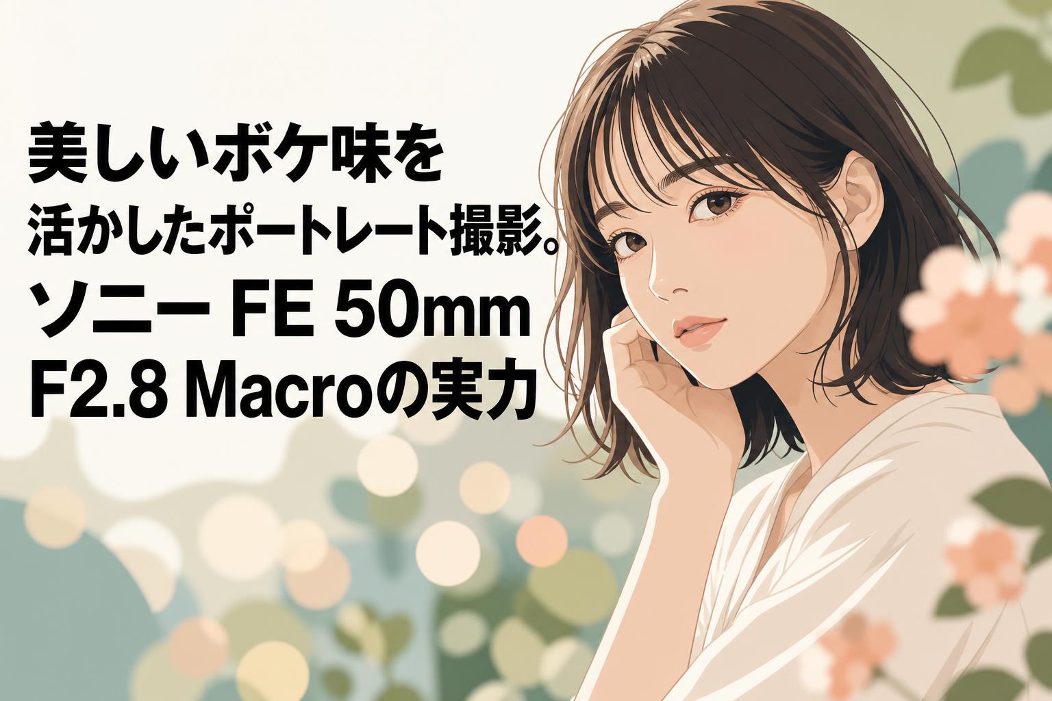美しいボケ味を活かしたポートレート撮影。ソニー FE 50mm F2.8 Macroの実力
