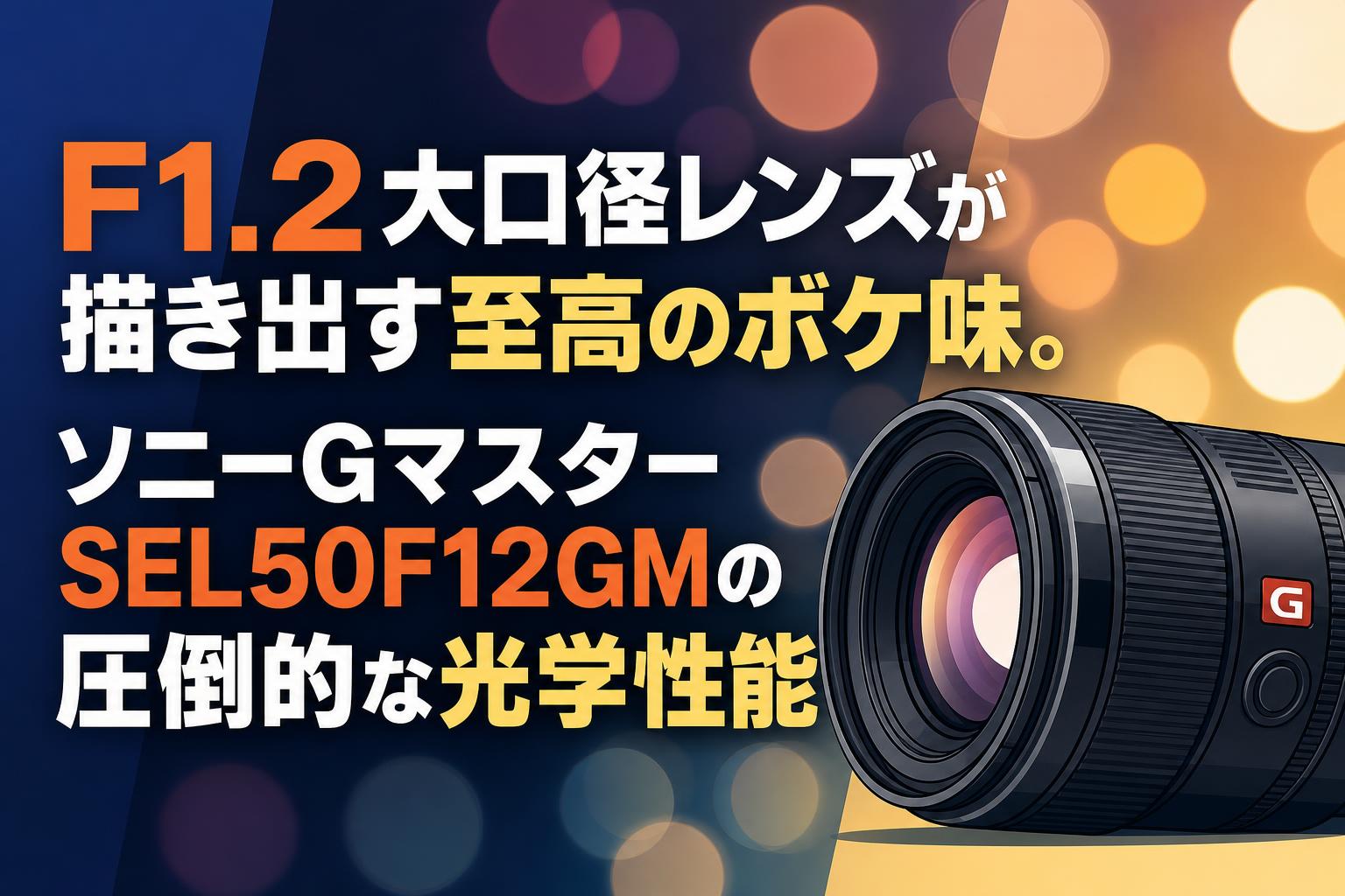F1.2大口径レンズが描き出す至高のボケ味。ソニーGマスターSEL50F12GMの圧倒的な光学性能