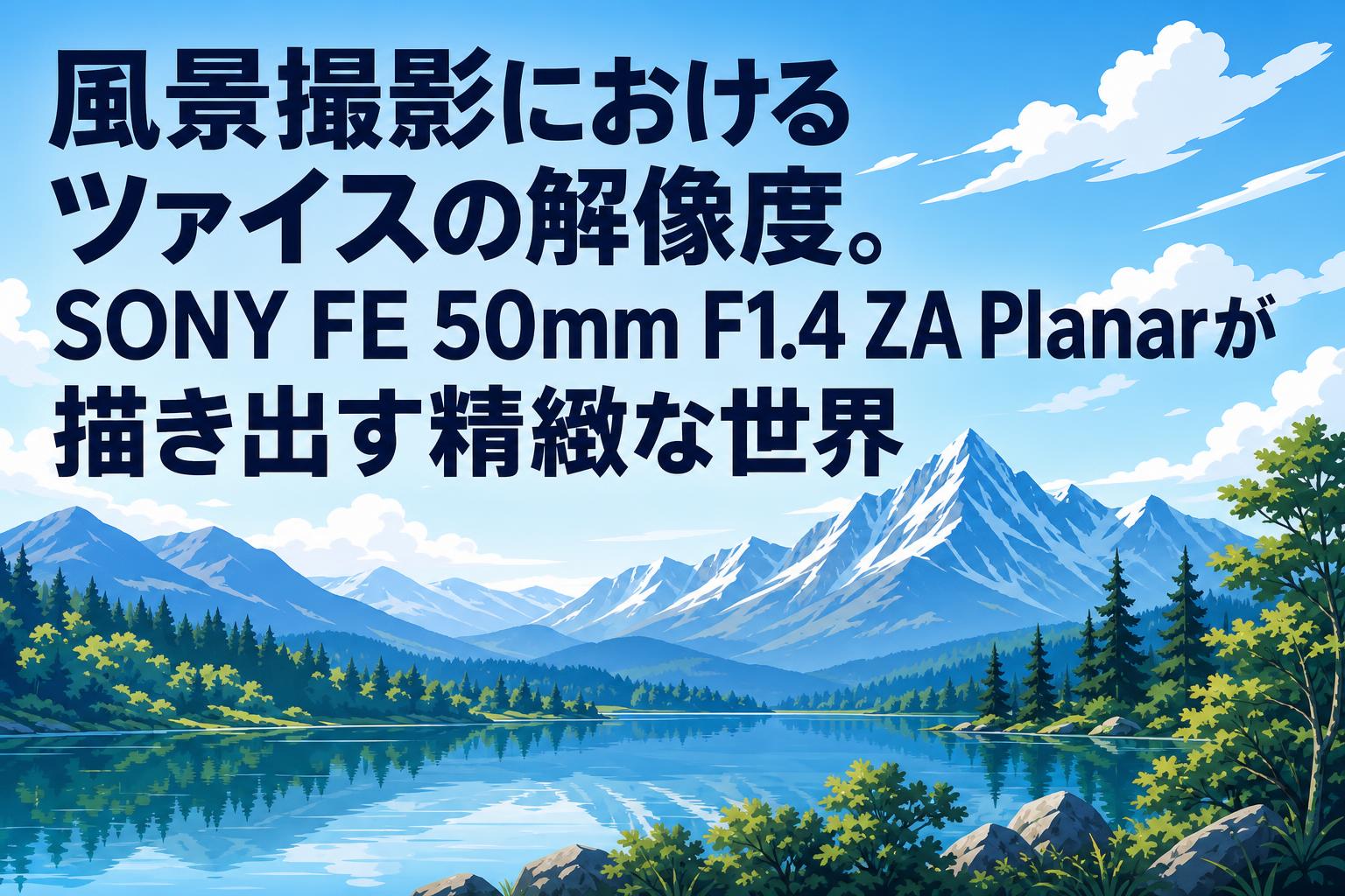 風景撮影におけるツァイスの解像度。SONY FE 50mm F1.4 ZA Planarが描き出す精緻な世界