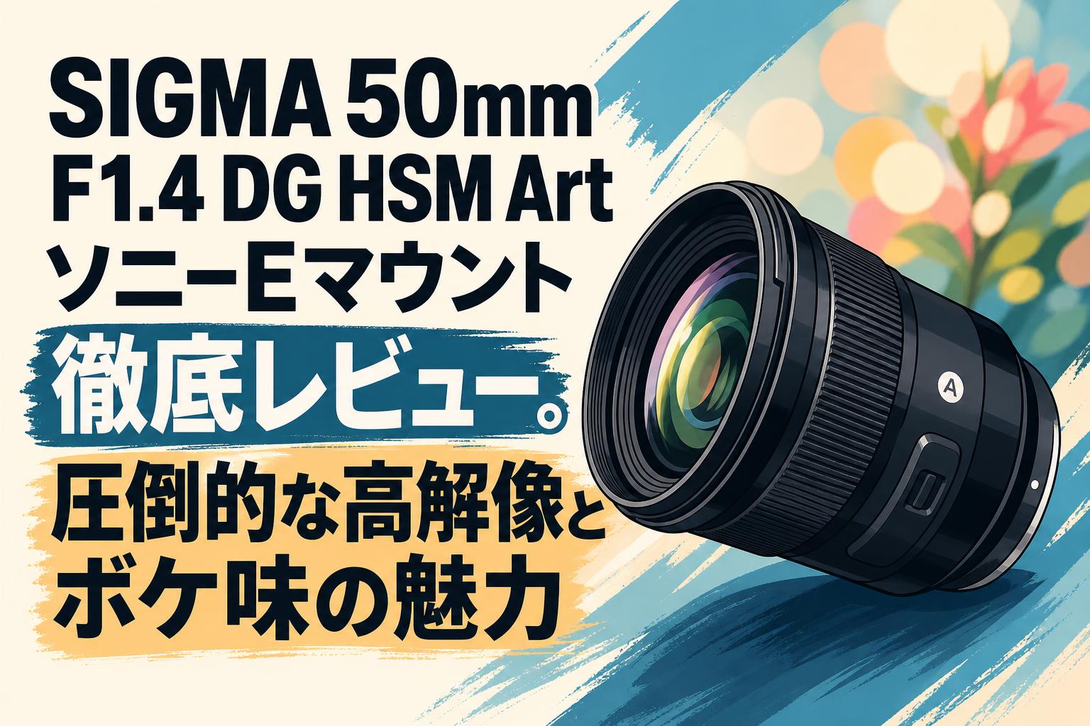 SIGMA 50mm F1.4 DG HSM Art ソニーEマウント徹底レビュー。圧倒的な高解像とボケ味の魅力