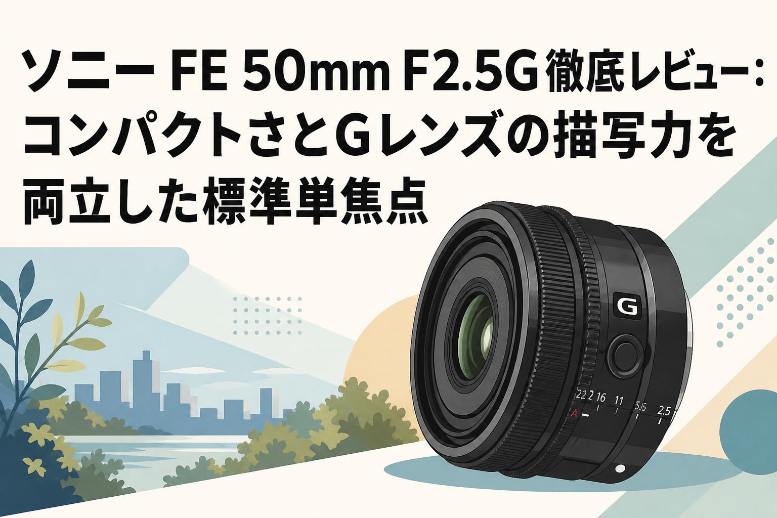 ソニー FE 50mm F2.5G徹底レビュー：コンパクトさとGレンズの描写力を両立した標準単焦点