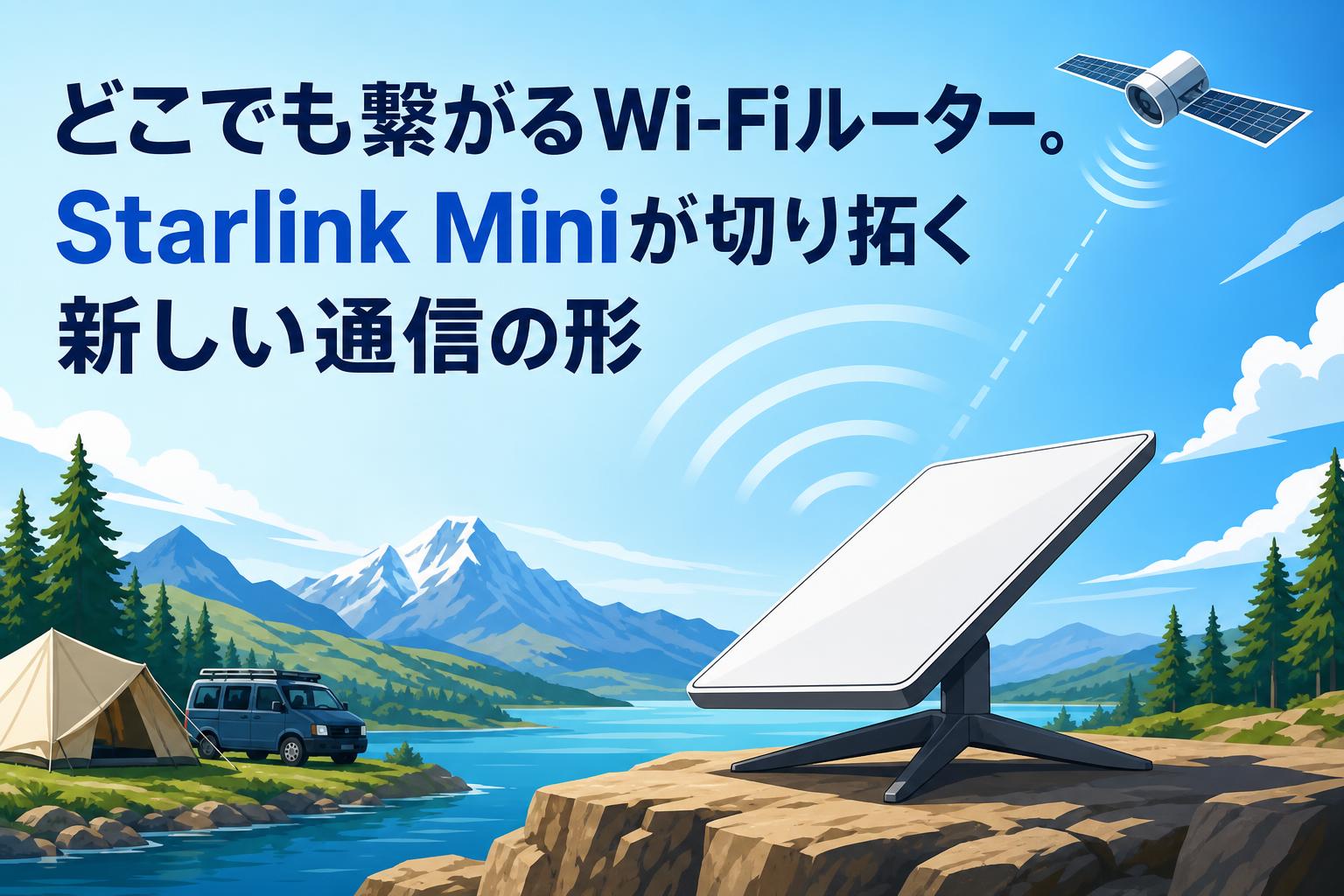 どこでも繋がるWi-Fiルーター。Starlink Miniが切り拓く新しい通信の形