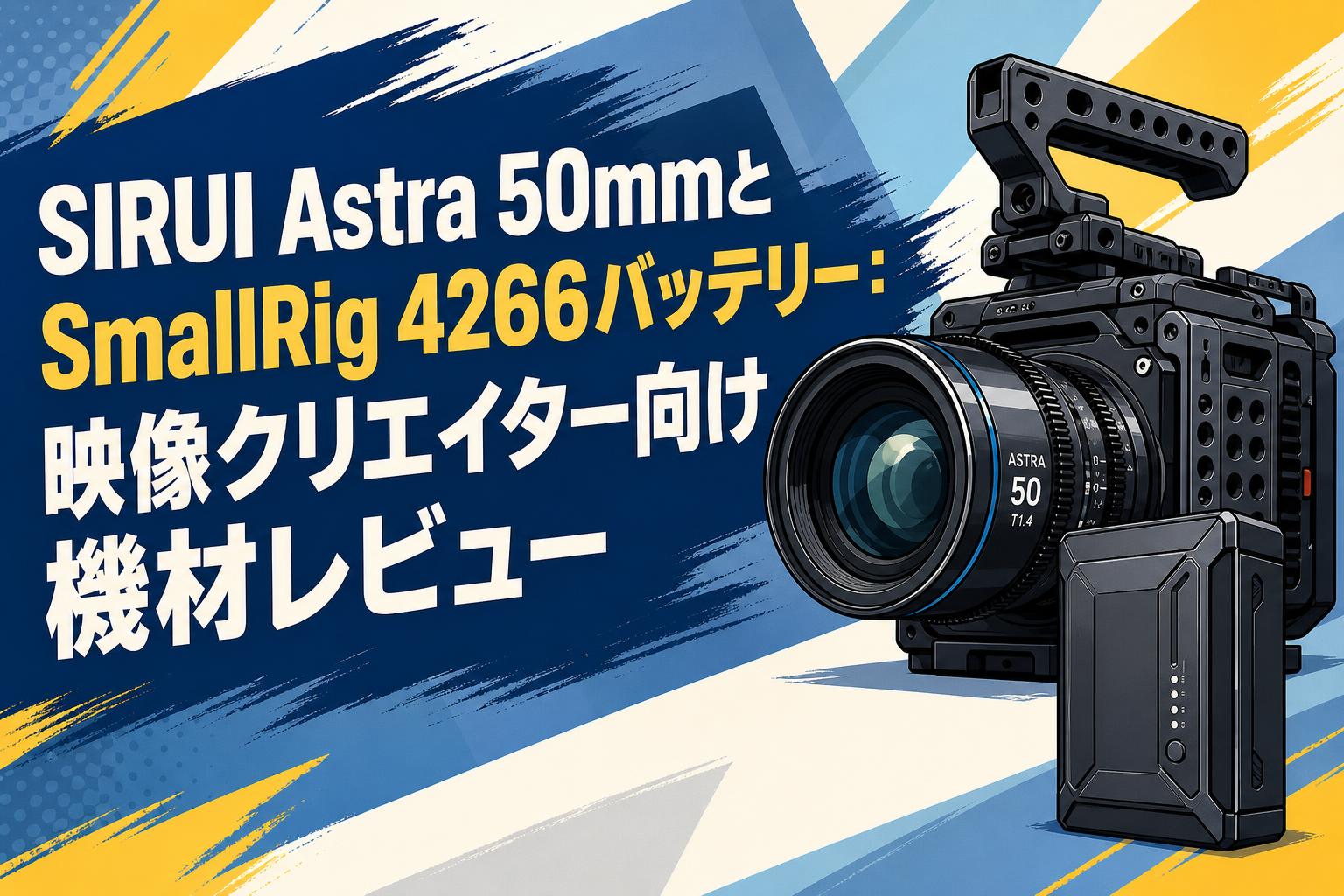 SIRUI Astra 50mmとSmallRig 4266バッテリー：映像クリエイター向け機材レビュー