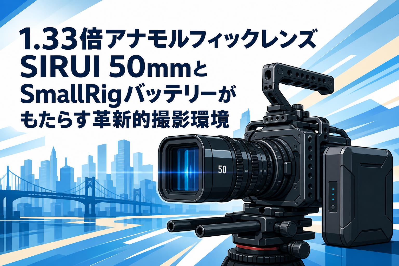 1.33倍アナモルフィックレンズSIRUI 50mmとSmallRigバッテリーがもたらす革新的撮影環境