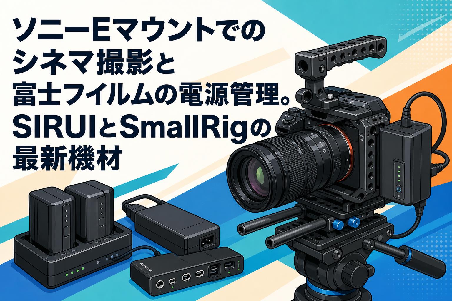 ソニーEマウントでのシネマ撮影と富士フイルムの電源管理。SIRUIとSmallRigの最新機材