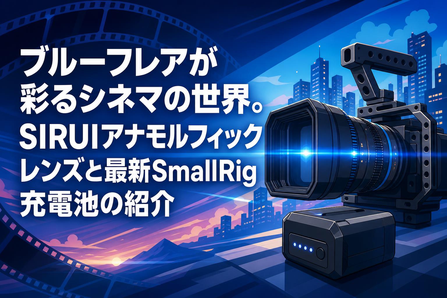 ブルーフレアが彩るシネマの世界。SIRUIアナモルフィックレンズと最新SmallRig充電池の紹介