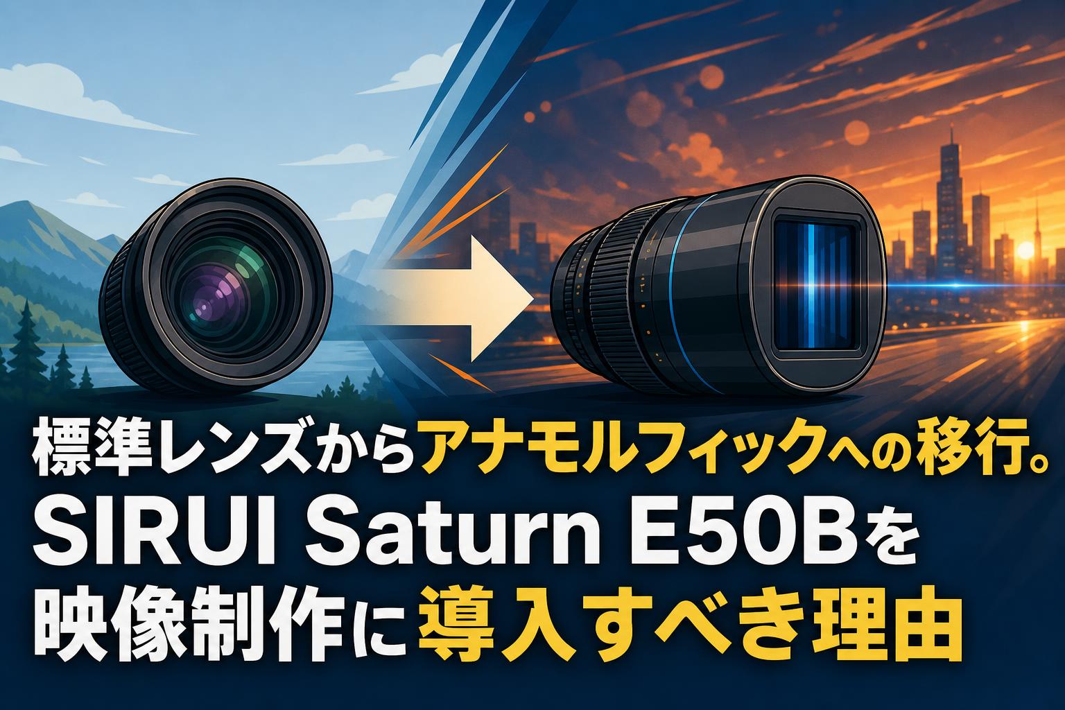 標準レンズからアナモルフィックへの移行。SIRUI Saturn E50Bを映像制作に導入すべき理由
