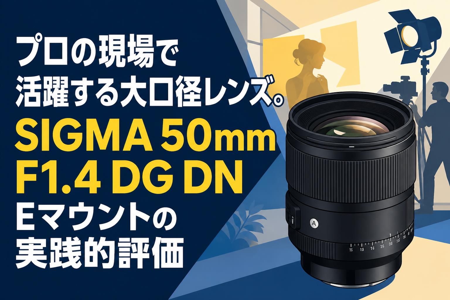 プロの現場で活躍する大口径レンズ。SIGMA 50mm F1.4 DG DN Eマウントの実践的評価